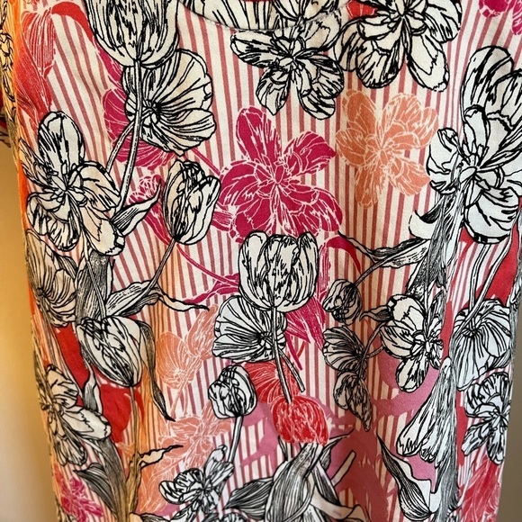 Pappogallo Dress Size 10 Embroidery around neck sleeves V Neck Fully Lin… - Picture 3 of 12